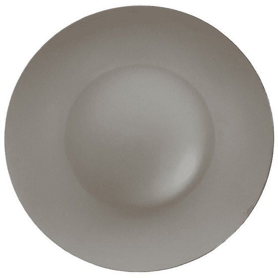 Image 1 of Lampe suspendue disque design danois Mid Century jaune ocre mat années 1960.