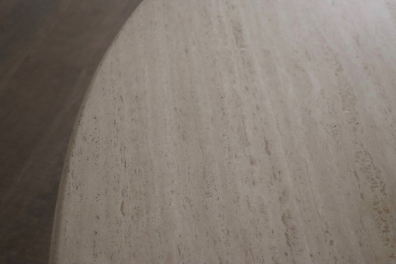 Image 1 of Tavolo da pranzo ovale ‘Argo’ in travertino di Carlo Scarpa per Simon Gavina, anni ’70