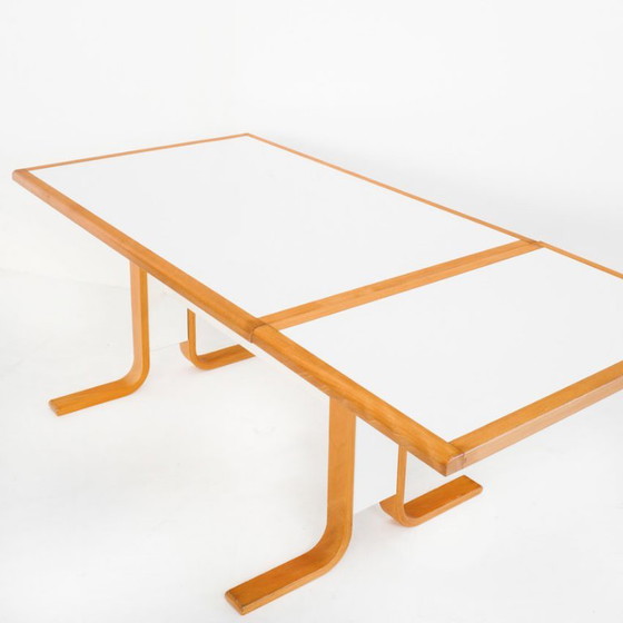 Vintage Scandinavian Beech Table With Extension. Sweden, 1980s. – Dining tables, Wood (photo 10 of 14)