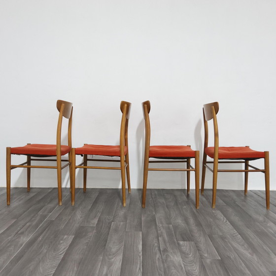 Image 1 of Set Da Pranzo 4 Sedie Design Scandinavo Anni "60 Design Modernariato