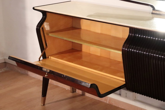 Image 1 of Credenza di metà secolo di Osvaldo Borsani, mogano, palissandro e onice, Italia, anni '50