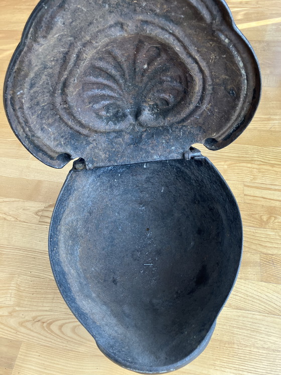 Image 1 of Vintage Kolen/Haardhout opslag gietijzer zwart