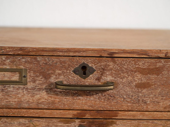 Cassettiera da scrivania giapponese in rovere e pino rosso, periodo Mid-Showa, c. 1945–1970 (photo 34 of 40)