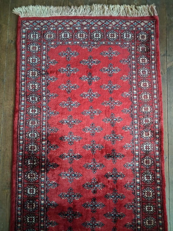 Tapis Galerie Boukhara Noué Main 262×80cm, Coton, Laine, Multicolore (photo 7 sur 14)