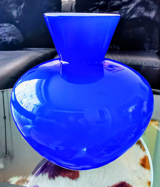 Image 1 of Mid Century Italian Cobalt Gradient Vase