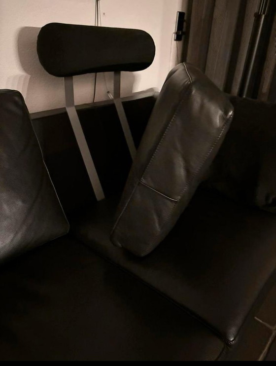 Image 1 of LEOLUX LEDER-ECKSCHRANK SCHWARZ