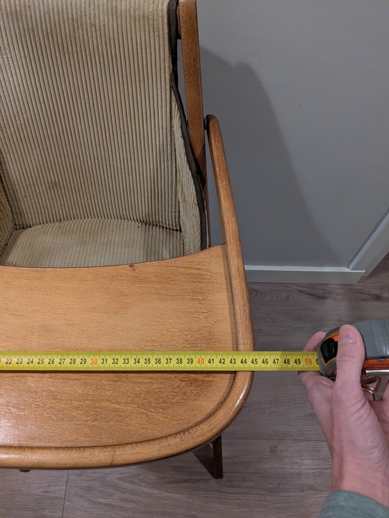 Image 1 of Vintage houten kinderstoel, Wehrli, inklapbaar antiek retro