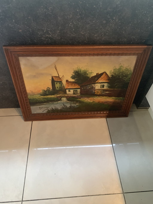 Olieverf schilderij 