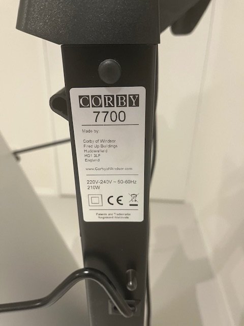 Corby 7700 Presse-pantalon - en parfait état, Portemanteaux, Métal, Bois, Blanc (photo 11 sur 13)