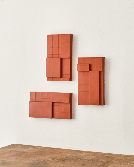 Image 1 of Set di 3 oggetti da parete brutalisti