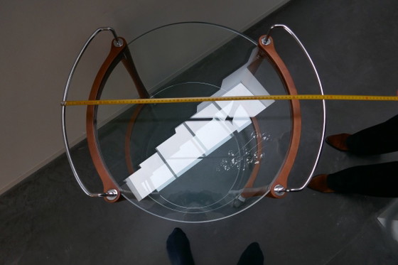 Wijntrolley op wielen in glas en hout – Luna Tondo, Serveerwagens, Wood (photo 5 of 5)