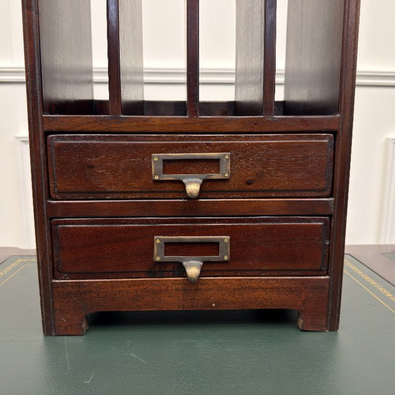 Organizzatore da scrivania classico inglese – Decorazione, Legno, Ottone (photo 6 of 6)
