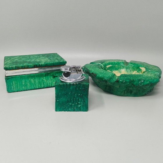 Image 1 of Alabaster-Raucherset aus den 1960er Jahren von Romano Bianchi, handgefertigt