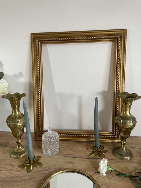 Image 1 of Paar Kerzenleuchter aus Messing in Blumenform