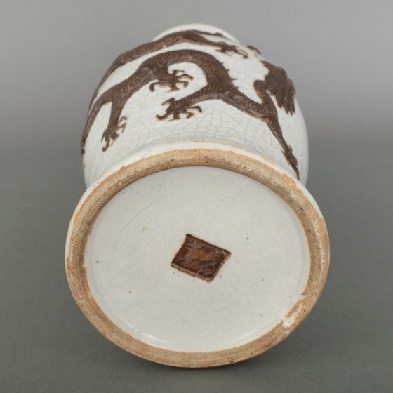 Image 1 of Große Vase aus Craquelé-Ware aus Nanking, 19.