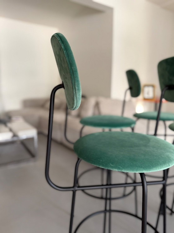 4x Sgabelli da bar Audo Copenhagen Afterroom Plus - City Velvet CA7832/031 Verde – Metal (photo 8 of 9)