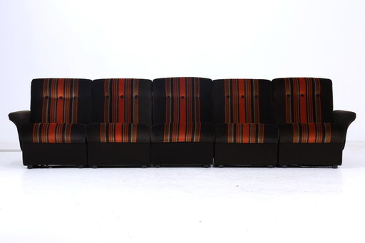 Vintage Sofá Modular de Tela 70s | Mid Century Couch Lounge Retro 60s #07-38