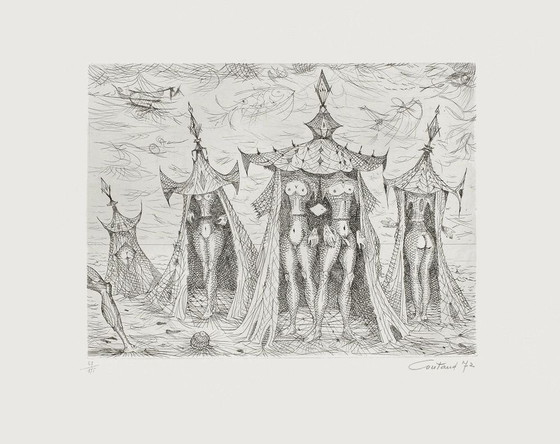Image 1 of Lucien COUTAUD Un bel été Acquaforte firmata 1972