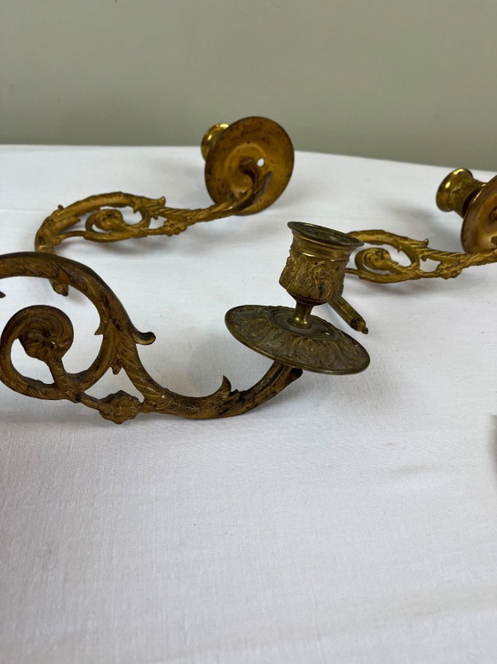 4 Apliques de piano de bronce dorado (photo 3 of 6)
