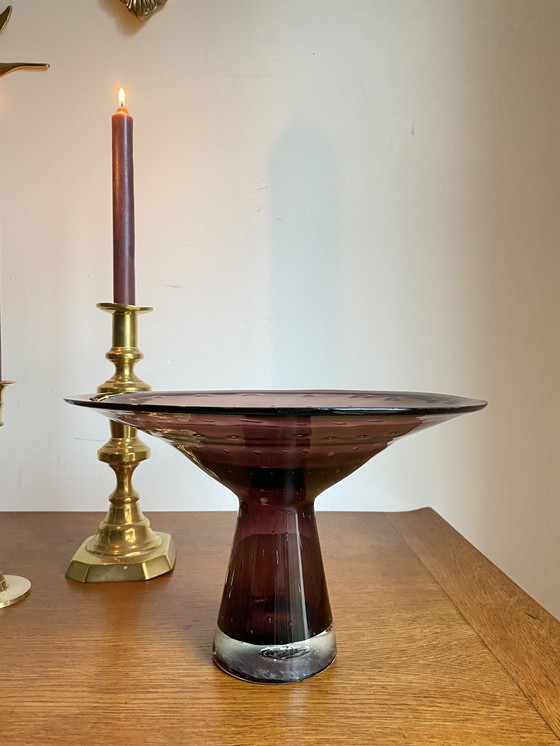 Image 1 of Vintage Bowl-vase on Foot Murano Italy