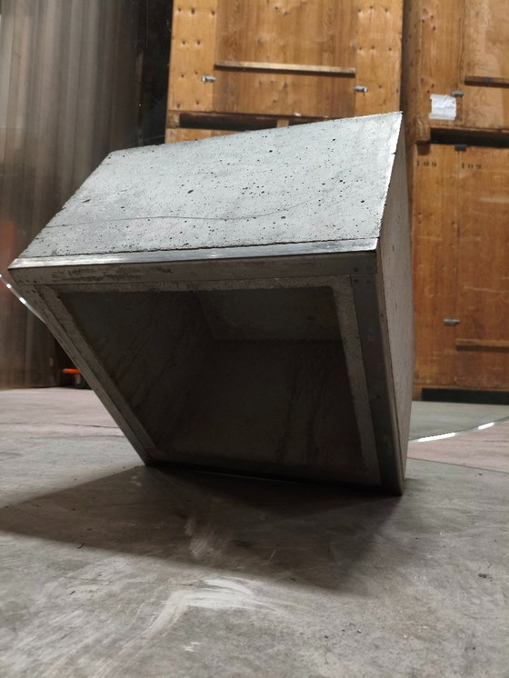 Image 1 of Sergio & Giorgio Saporiti 'Sapo' Coffee Table in Concrete and Glass