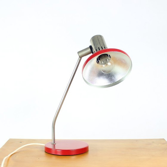 Image 1 of Midcentury Red Table Lamp By Aka Leuchen, Germany 1970s