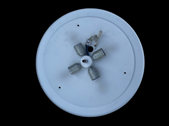 Image 1 of Eisglas froozen glas Wandleuchte Deckenleuchte bubble lamp D.50cm 1970s Germany