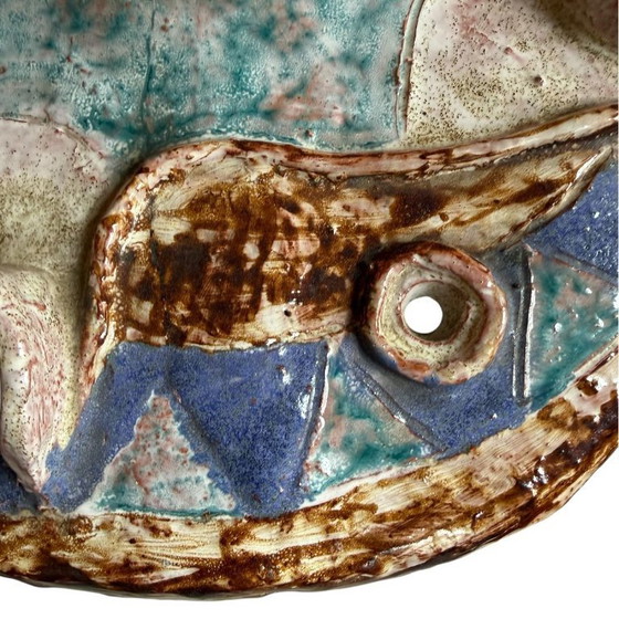 Image 1 of Lampe de table vintage en céramique avec pied en métal, Europe années 1970