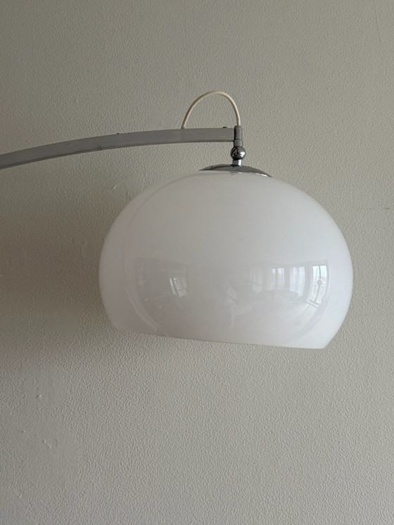 XXL vintage arc lamp, Floor lights, Metal, Marble, White (photo 6 of 12)