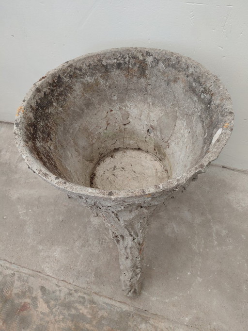 50s concrete planter