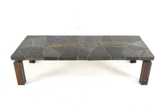 Image 1 of Vintage salontafel 'Fish' brutalist 