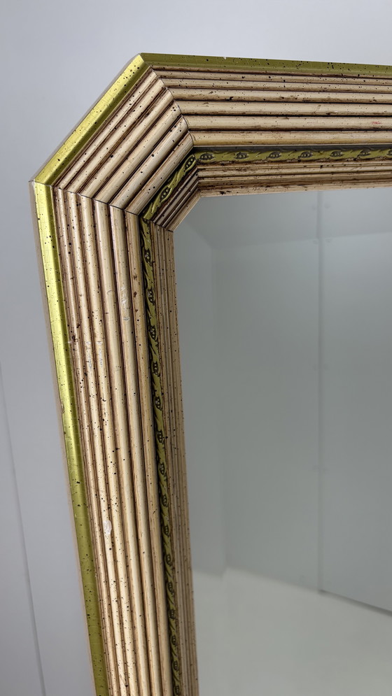 Image 1 of Specchio da parete vintage di design italiano sfaccettato oro