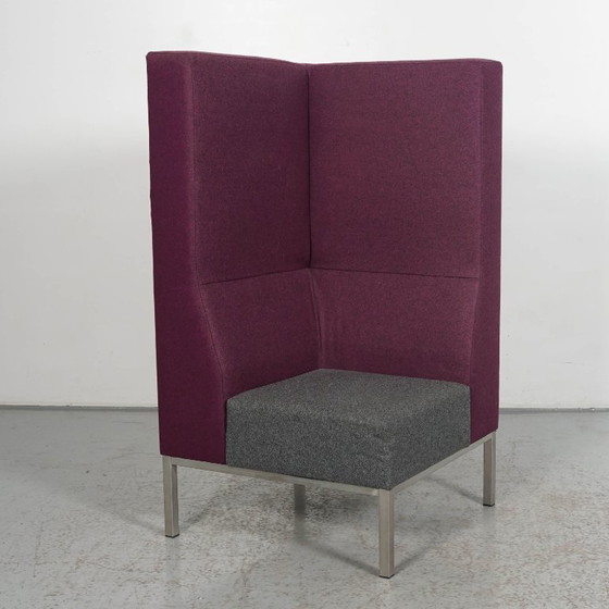 Palau Zugbank, 74 x 74 cm, Anthrazit / Lila – Bänke, Metal, Textile (photo 2 of 5)