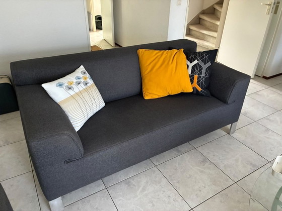 Pode Edit 2,5 + 3 Sitzer Kombination, 2 Sitzer Sofas, Stoff, Metall, Grau, Modern (Foto 5 von 6)