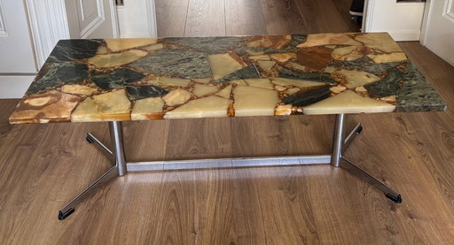 Table basse vintage en marbre