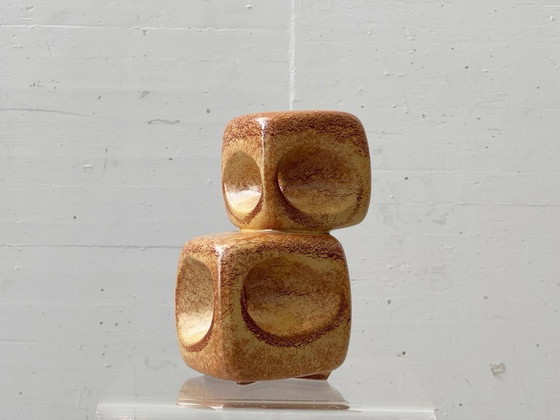 Image 1 of Set di 4 vasi/sculture in ceramica, dalla forma organica, di Bertoncello, Italia, anni '70.