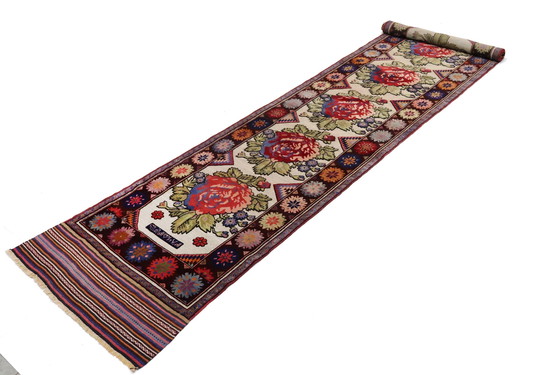 Image 1 of Afghan Kelim Deco Art Handwoven New Rug 253 x 75 cm