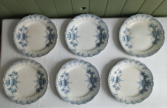 Image 1 of "Regencia": 6 platos de cena de piedra de hierro de St-Amand & Hamage