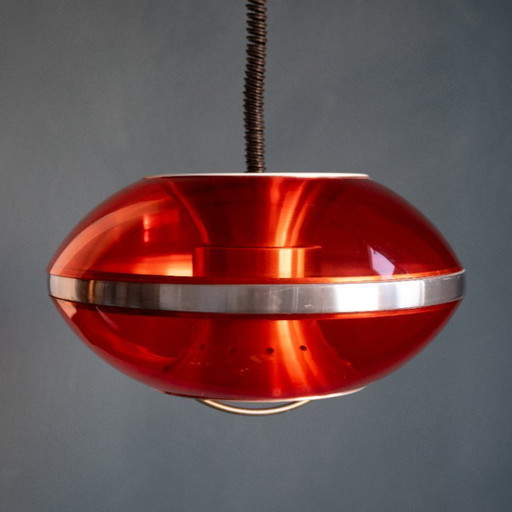 Lámpara colgante Orange Dijkstra UFO de la era espacial