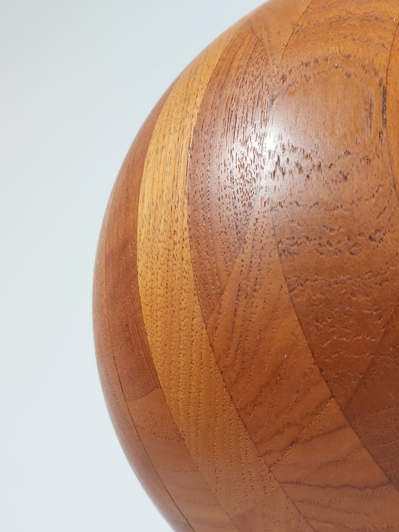 Image 1 of Pair of vintage mid-century teak table lamps from Kirk Copenhagen