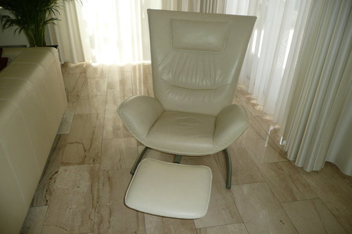 Fauteuil Rolf Benz 4100 couleur crème