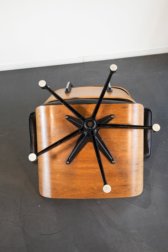 Image 1 of Eames Lounge Chair met bijpassende Ottoman (set)