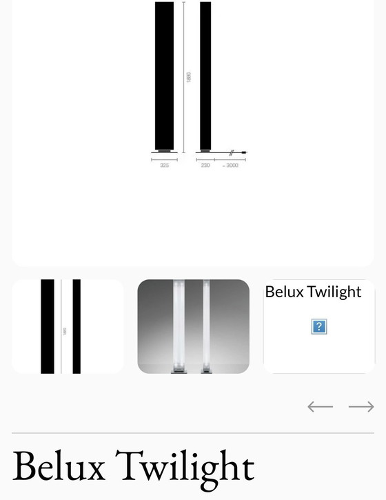 Image 1 of 2 x Belux Twilight Floor Lamp