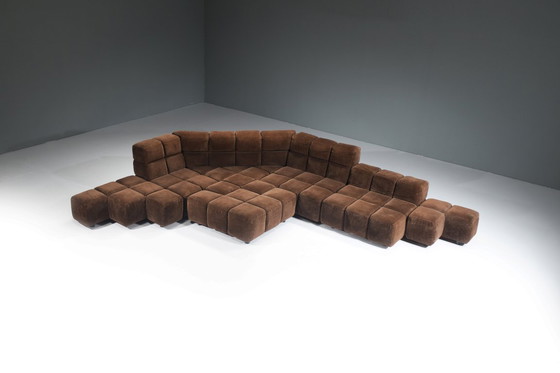 Image 1 of Very rare Castell Sofa in original fabric by Hans Hopfer for Wiener Werkstätte