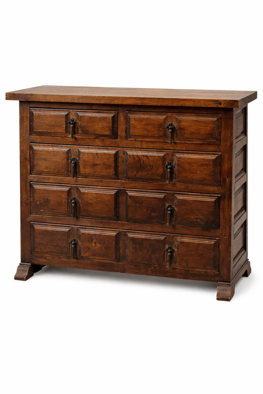 Commode espagnole ancienne (Cómoda) – XIXe siècle – Bois massif