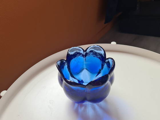 Empoli Glass Tealight Holder / Tealight Holder, Cobalt Blue, Vintage 60s – Vases (photo 2 of 6)