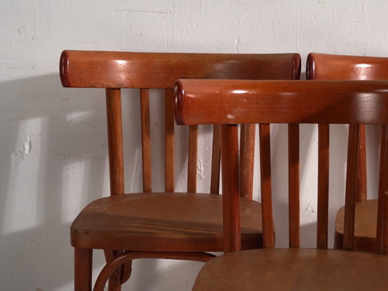 Sedie antiche in legno curvato stile Thonet – Europa Centrale, c. 1930 - Set di 4 pezzi #7 – Sedie da pranzo (photo 14 of 40)