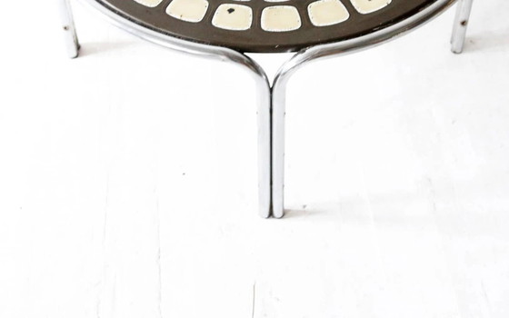 Mid-Century Chrome Coffee Table, 1970s – Coffee table books, Wood, Glass, Retro (photo 4 of 4)