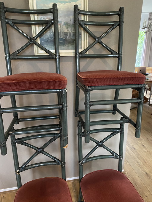 4 sedie vintage in finto bambù Gasparucci Italo