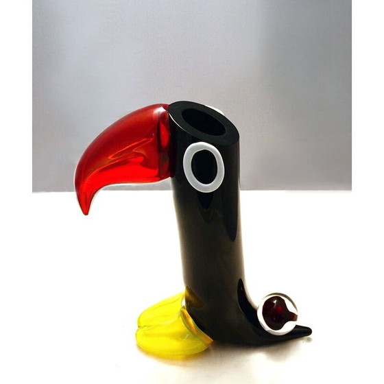 Image 1 of Vintage Murano glass toucan by Carlo Moretti, 1960s